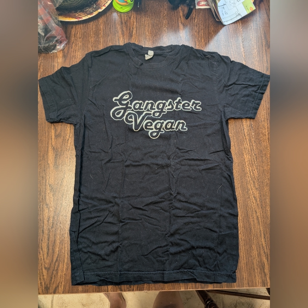 Black "Gangster Vegan" T-Shirt